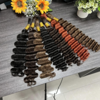 Cheveux humains en vrac pour le tressage, sans trame, boucles italiennes, vague profonde, cheveux humains bruts pour le tressage en vrac pour les tresses bohèmes, extensions de cheveux humains