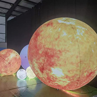 Ballon gonflable géant lumineux LED personnalisé en forme de planète pour la décoration d'événements et de fêtes