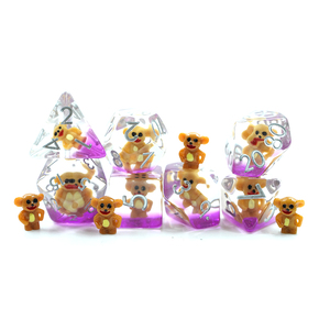 2024 yüksek kalite 7-Pcs 16mm reçine D & D oyunu zar yuvarlak kenar horoz dahil DND zar yeni varış - Product Image 2