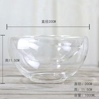400ml Creative Résistant À La Chaleur Transparent Glace Sèche Vaisselle Double Verre Arc Vaisselle En Verre Ustensiles De Cuisine l pour Hôtel