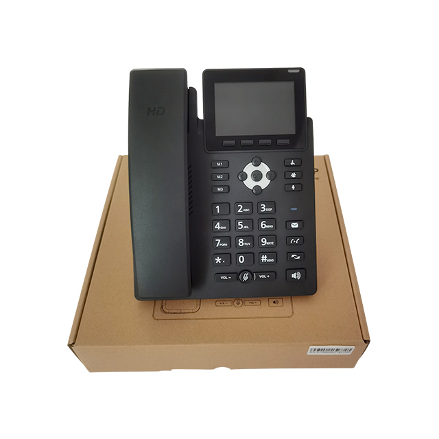 Support 6 SIP/2.0 Lines 3.5-Inch Color Screen Audio Conference VoIP IP Phone with POE Wi-Fi QoS for Business Office