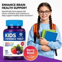 Comprimés multivitaminés à croquer personnalisés pour votre marque, sans gluten ni produits laitiers, complément de vitamines C, E, B12 pour enfants