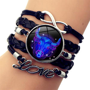 Hengxinag doce constelaciones tiempo joya pareja pulsera Europa <span class=keywords><strong>y</strong></span> los Estados Unidos moda símbolo infinito <span class=keywords><strong>amor</strong></span> multicapa - Product Image 4