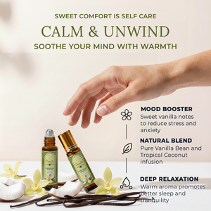 น้ำมันหอมระเหยวานิลลาแบบโรลออน 10 มล. - กลิ่นหอมแบบครีม ช่วยผ่อนคลายอารมณ์ สร้างบรรยากาศอบอุ่น ใช้สำหรับนวด และเป็นเบสสำหรับน้ำหอม - Product Image 6