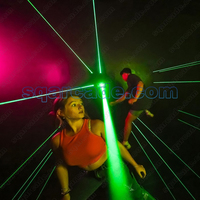 Interactive LED Floor Laser Challenge Mirror Maze Room Indoor Escape Room Game for Kids Adults Shopping Mall Trampoline Park