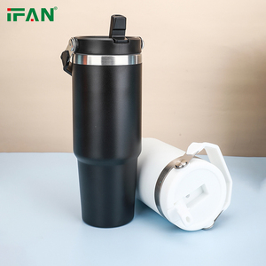 Ifan biểu tượng tùy chỉnh 20oz cốc thép không gỉ cách điện du lịch cốc cà phê với lật Rơm & nắp tái sử dụng cho trở lại trường học - Product Image 5