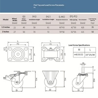 Fabricant de roulettes pivotantes, roulettes de chariot de 15 pouces, 2 pouces, finition diamant noire, roues de poussette, équipement domestique, haute capacité de charge
