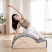 Correcteur de posture en bois d'érable pour Pilates, Arc Step Barrel, Soutien dorsal multifonctionnel et durable pour la correction de la posture corporelle en studio de yoga