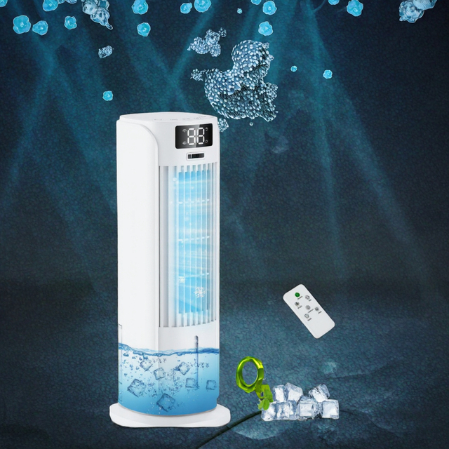 4-in-1 Electric Air Cooler Portable Air Conditioner 6 Speeds 2 Modes 90 Oscillation 12H Timer Remote Control Quiet Home Office