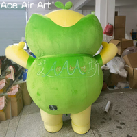 Costume gonflable personnalisé de maïs en peluche courte, motif pois de dessin animé, pour événements extérieurs, défilés et publicité, avec souffleur d'air inclus