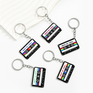 Porte-clés créatif en acrylique rétro en forme de cassette musicale, personnalisé, pour voiture, sac, accessoire, pour <span class=keywords><strong>audiophile</strong></span> et fan de musique - Product Image 1