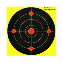 Autocollant cible de tir réactif de 8 pouces, jaune fluorescent, pour entraînement au lance-pierre