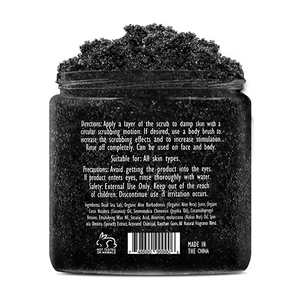 Gommage visage et corps au charbon actif et sel de la mer Morte, meilleur exfoliant pour éliminer les cellules mortes de la peau (OEM). - Product Image 4