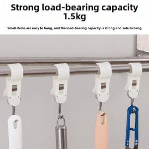 Support de serviettes de <span class=keywords><strong>cuisine</strong></span> à pince, sans perçage, réglable, en plastique, avec crochet rotatif double usage pour tuyaux et barres - Product Image 3