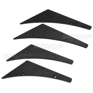 4 pièces de garnitures de carrosserie universelles en fibre de carbone pour pare-chocs avant, diffuseur, ailerons, canards et lèvre de pare-chocs - Product Image 5