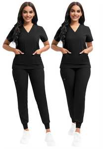 Personalizado Unisex Médico Jogger Scrubs <span class=keywords><strong>Bata</strong></span> Medicas Hospital Uniforme Top Cómodo Scrub Sets para los pacientes y el personal - Product Image 4