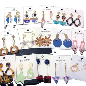 PUSHI most popular items ladies fashion long earrings for girls acrylic earrings geometric earring mixed lots