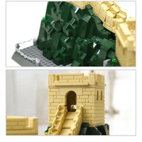 Bloques de Construcción Educativos de la Gran Muralla de Badaling en Miniatura, de Plástico ABS OEM, Modelo Arquitectónico Chino a Escala 1:1