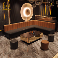 L'ensemble de sièges de salon de nuit haut de gamme est équipé d'une table rectangulaire lumineuse le rendant adapté aux salons de narguilé KTV Bars