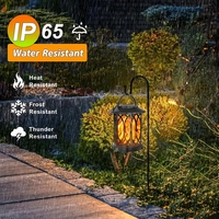 Lanterne solaire suspendue d'extérieur, étanche IP65, lampe de palais en diamant, LED, flamme vacillante simulée, lumière chaude, décoration de jardin