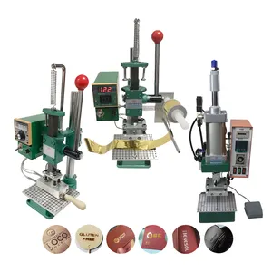 Digital mechanical display manual hot stamping machine for leather foil stamp multi models