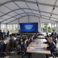 Tente de conférence de luxe en aluminium de 35 m de large pour les réunions de resort, les réceptions et les espaces d'accueil VIP
