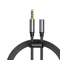 Kabel Audio Toocki Hi-Fi 3.5mm AUX Inti Tembaga Berlapis Emas dengan Konektor Berlapis Emas untuk Speaker Ponsel Penggunaan di Rumah