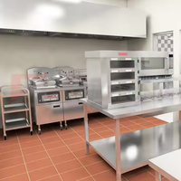 Peralatan makanan cepat saji komersial Set lengkap mesin penggoreng solusi proyek makanan cepat saji Satu Atap