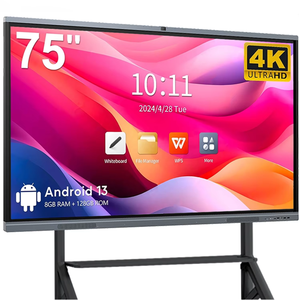 Tableau <span class=keywords><strong>blanc</strong></span> interactif intelligent 4K 55 65 75 86 100 110 pouces avec écran tactile LED pour réunions de bureau et conférences - Product Image 2