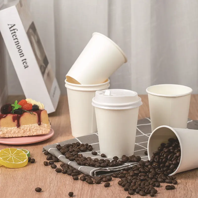 Disposable Paper Cup Thickened Office Hot Drink Coffee Takeaway Soy Milk Tea Cups Festival Party Store Supplies