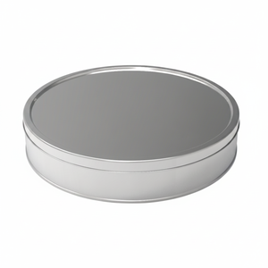 Kontensan Round Tin Cookie <b>Container</b> L504 Model 250xH60mm 3lt Slip Lid - Product Image 2