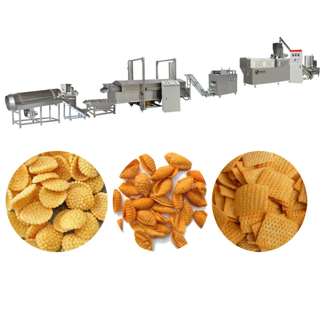 Maschine für gefrorene mais-snackgerichte Maschine für gebratene puff-snackgerichte ganze Produktionslinie Fabrik