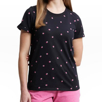 Kaos Kasual Wanita Bahan Kanvas Warna Solid Custom O-neck Lengan Pendek Bernapas Ramah Lingkungan Berkualitas Tinggi Musim Panas 220g