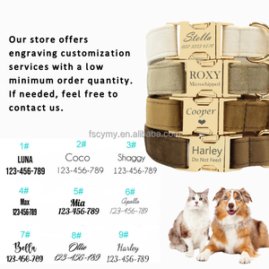 Benutzer definierte Hunde geschirr Leine Set Soft Velvet No Pull Haustier halsband für Walk - Product Image 3
