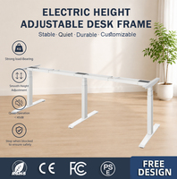 Charge maximale 200 kg, certifié CE TUV, table de conférence électrique à 3 moteurs, hauteur réglable, bureau rectangulaire, structure de table de bureau