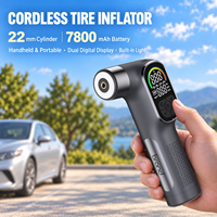 Pompe à air pour voiture ABS 12V à gonflage rapide, lumière d'urgence, gonflage des pneus de voiture, sans fil, portable, affichage numérique, rechargeable