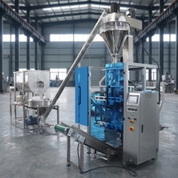 Machine d'emballage automatique de poudre avec mélangeur, remplisseuse à vis haute précision pour aliments, ensacheuse de film, farine, lait en poudre, épices