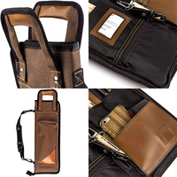 Sac de rangement pour baguettes de voyage en gros Sacs de transport pour baguettes de batterie en cuir portables de luxe