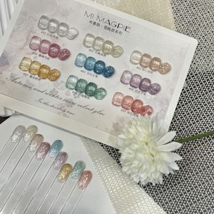 AILANUO Newest Upgraded 8 Colors Reflective Holographic Gel Polish Collection <b>Set</b> OEM Holographic Glitter Gel <b>Nail</b> Polish - Product Image 2