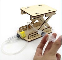 Table de levage hydraulique monocouche pour l'enseignement scientifique des élèves du primaire : Kit de puzzle scientifique DIY pour l'apprentissage
