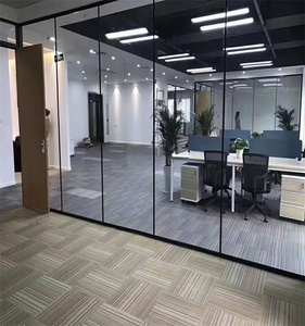 Mampara de Oficina de Vidrio Simple con Marco de Aluminio <span class=keywords><strong>Delgado</strong></span> de 26 mm para Hospitales, Escuelas y Edificios de Oficinas - Product Image 4