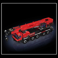 Mould King 17074, Nuevo Kit de Construcción Técnica, Camión Grúa LTM1110 Rojo Motorizado para Niños, Juguetes, Bloques de Construcción
