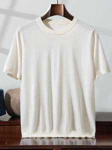Camisetas de Verano para <span class=keywords><strong>Hombre</strong></span>, Personalizadas al por Mayor, Cómodas, con Hombros Caídos, Talla Grande, Lisas, de <span class=keywords><strong>Lana</strong></span> <span class=keywords><strong>Merino</strong></span>, Fabricante - Product Image 4