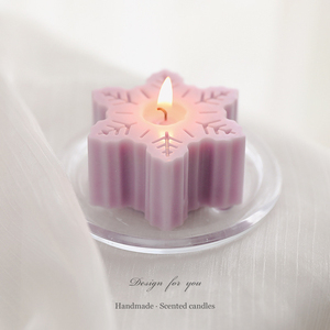 Creative Christmas <b>Candle</b> Ornaments Household Decoration Snowflake Aromatherapy <b>Candles</b> - Product Image 3
