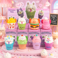 Série 8 Jouets Squishy Kawaii Boîte Mystère à Remontée Lente Anti-Stress Sensoriels à Presser Ensemble de Collection Mystère