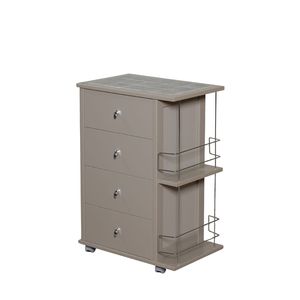 Mueble de Cocina Moderno y Auténtico de Madera Maciza de Haya con Panel HDF, Cajón, Tapa de Azulejo, Tiradores de Plástico Cromado y Soporte para Botellas, 23 kg - Product Image 1