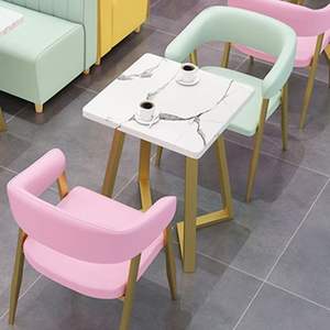 طقم غرفة طعام ذهبية بسيطة عصرية فاخرة مع بهو من من من من من من أجل المنزل أو بار الفندق - Product Image 2