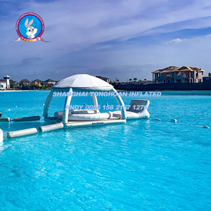 Plataforma Flutuante Inflável de PVC para Parque Aquático, Tenda Dock Island, Capacidade de 100-500kg para 5-10 Passageiros - Product Image 3