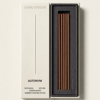 Scatola Regalo per Incenso Personalizzata con Coperchio e Base, Stampa Verticale a Rilievo con Gradiente, Confezione di Lusso in Cartoncino Avorio OEM