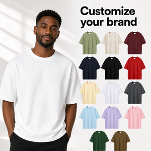 Camisetas de Hombre al por Mayor, 250 GSM, 100% Algodón, Gruesas, con Logotipo Personalizado, Impresión DTG, Alta Calidad, Directo de Fábrica - Product Image 1